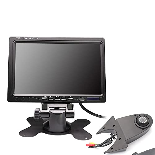 Navinio Car Third Roof Top Mount Brake Lamp Camera Brake Light Rear View Backup Camera+4.3" LCD Car Dashboard Color Monitor for Mercedes Sprinter Viano Vito Transit Ducato VW Crafter T5