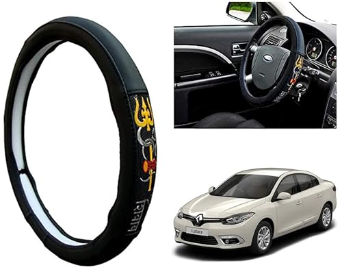 Image of Chromium Om Namah Shivay Car Steering Cover for Renault Fluence Pack of 1