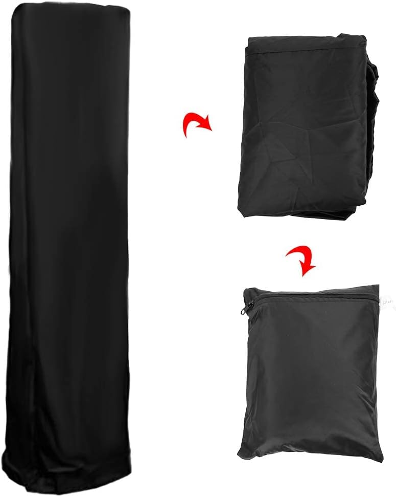 Outdoor Waterproof Heater Dust Cover Oxford Cloth Black 221x61x53 cm(87in*20.87 * 24in-Black)