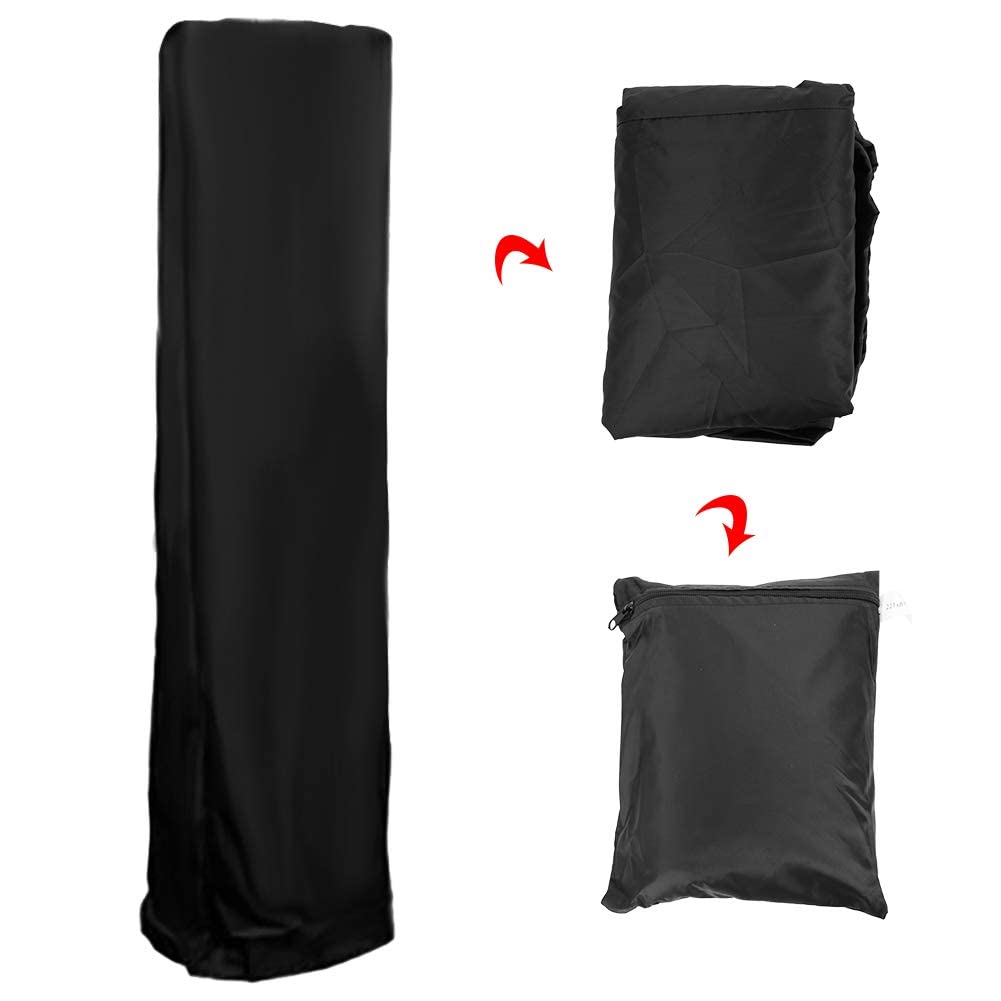 WISCLASS Afdekking Voor Terrasoven - Waterdicht 122 X 21/61 Cm Zwart
