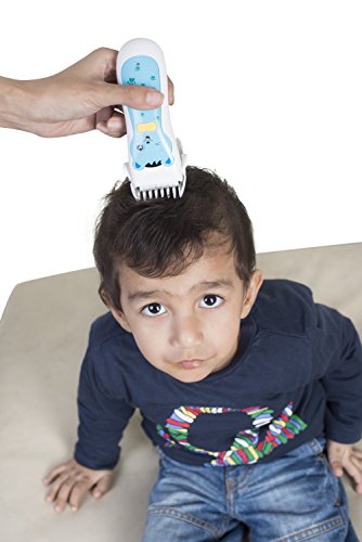 Image of Havells BC1001 Rechargeable Baby Hair Clipper with hypoallergenic ceramic blade, Ultra-quiet, IPX5 Waterproof haircut kit for kids, infants, boys (Blue)