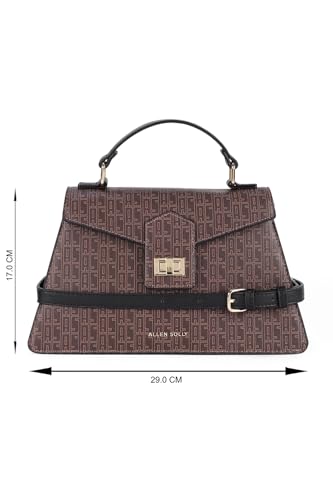 Image of Allen Solly Women Coffee colour Handheld AHBGFRGBS02393 Size-29 * 10.5 * 17cm