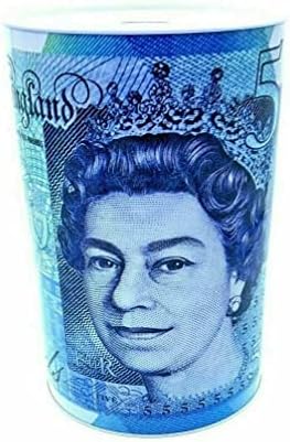 £50 Pound Money Tin Can Box With Printed Piggy Bank Note For Saving Cash. (Small)