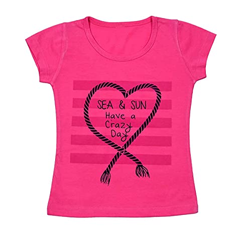 Image of ANGAAKAR CLOTHINGS Baby Girls Cotton Regular Fit Half Sleeves T-Shirt Pack of 3