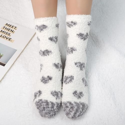 Image of Fuzzy Socks for Women Fluffy Cozy Slipper Socks Fall Halloween Socks Gifts | Soft Thick Plush Warm Socks, Christmas Winter Gifts for Ladies,Comfortable Indoor Home Socks, Sleep Slipper Socks