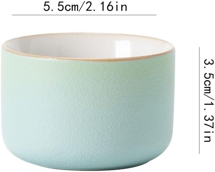 Tea Cup Handmade Ceramic Lime Green Small Teacups 40ml Gas Kiln Fired Home Kung Fu Set Drinking Cups Mug