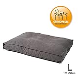 JAMAXX Premium Hundekissen Orthopädisch Weich Memory Foam, Waschbar, Nässeschutz Wasserabweisend - Dicke Füllung Visco Elastisch, Flauschig Samtartiger Stoff, Hundebett PDB1001