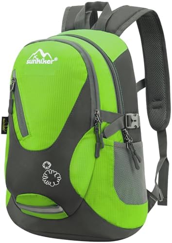 sunhiker Cycling Hiking Backpack Water Resistant Travel Backpack Lightweight SMALL Daypack M0714 (Green)