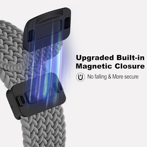 Correa de nylon trenzado magnético para Google Pixel Watch 41mm miniatura 2