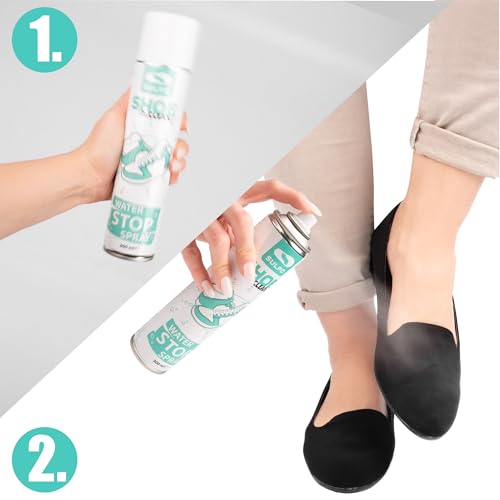 SULPO Wodoodporny impregnat do butów - 1 x 300 ml - Spray ochronny do butów ze skóry, zamszu, nubuku - Przeźroczysty - Ochrona butów przed deszczem, śniegiem, wilgocią