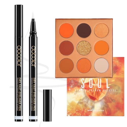 Docolor Delineador Blanco Waterproof con Paleta de 9 Sombras