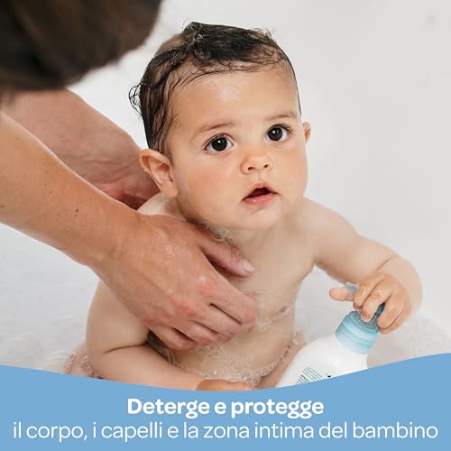 BIOLANE - Żel pod prysznic dla niemowląt do ciała i włosów 2 w 1-350ml - 97% pochodzenia naturalnego - Miękki - Skóra wrażliwa - Wyprodukowano we Francji