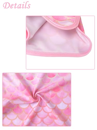 Image of BAOHULU Girls Rash Guard Swimsuit Two Piece Bathing Suit UPF 50+ Short Sleeve Summer Beach Swimwear Size 3-14 Years