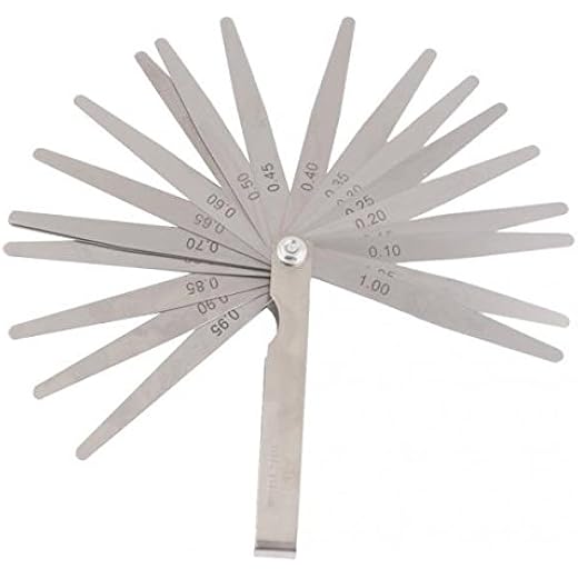 UJEAVETTE 20 Blade Feeler Gauge Tool 1mm