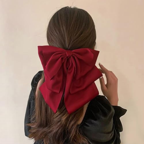 3 Piezas Pinzas para Cabello con Lazo de Satén Grande miniatura 6