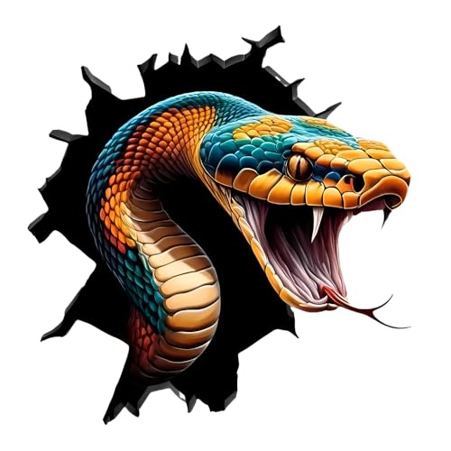 Vinilos decorativos 3D serpiente pack 2 unidades miniatura 1