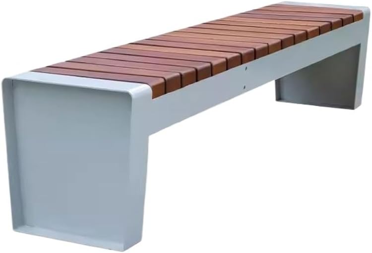 Patio Benches for Outdoors Outdoor Benches, Shopping Mall Seats, Square Community Solid Wood Leisure Public Backrest Garden Benches for Outdoors