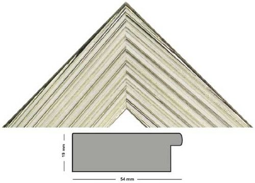 Plinthe 836 ORO masquer joint dilatation sol argent rayé 20 x 50 mm protection bas de mur