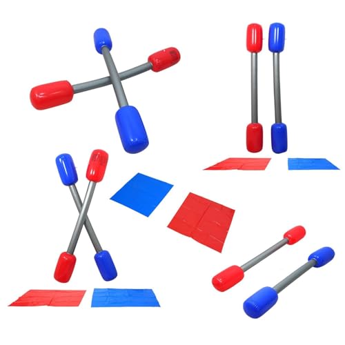 Inflatable Gladiator Jousting Yard Game - Nflatable Fighting Sticks, Inflatable Gladiator Game Battle Outdoor Accessories, Fun Interactive Batons Games for Boys Girls Adults - Thumbnail 7