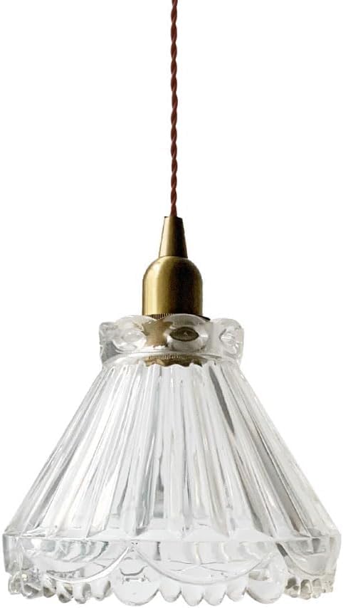 Suspension scandinave en verre transparent E27 pour illuminer une entrée sombre
