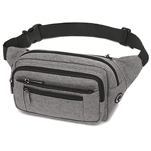 Packism Fanny Packs for Women Men - Crossbody Waist Bag for Travel, Grey