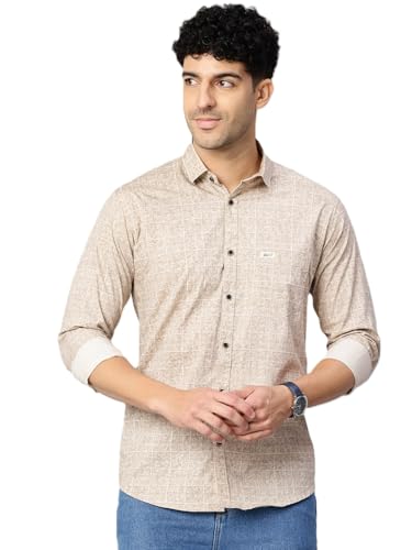 Image of Majestic Man Stylish Geomatric Print Casual Shirt - Pure Cotton| Full Sleeve | Trendy & Comfortable