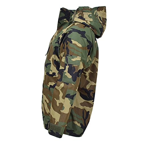 Image of US Army Woodland Jacket Miltec Waterproof Parka Camo Men's military wet weather windproof uniform