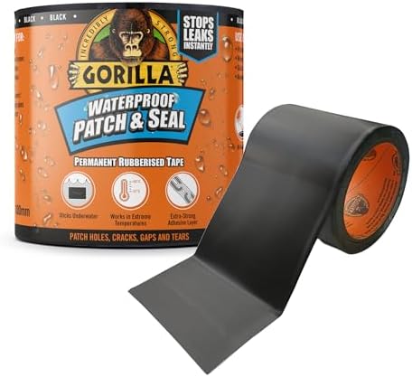 Gorilla Waterproof Patch & Seal Tape Black 3m