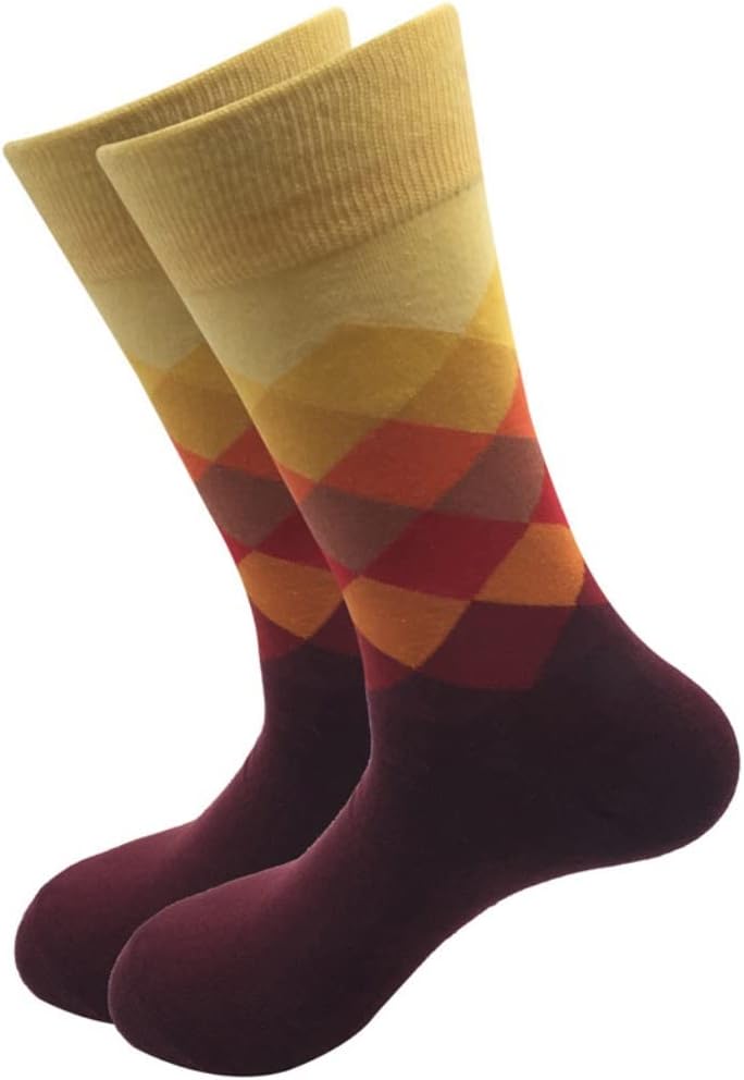 Men's Socks Women's Socks Men's Large Size Round Socks Breathable Sports Socks for All Seasons(Black)