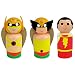 Bif Bang Pow! DC Classic Set of 3 Hawkman, Hawkgirl, Shazam Pin Mate Wooden Figure