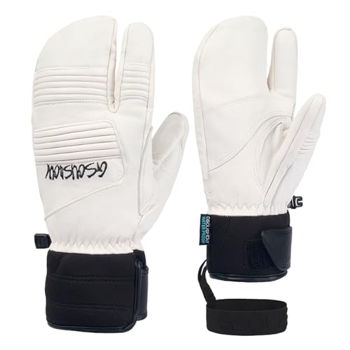 Gants de ski hiver pour homme imperméables et chauds taille M coloris blanc