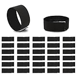Petyoung 50PCS Black Elastic Arm Band, Memorial Armband Funeral Mourning, Elastic Adjustable Mourning Band Soccer Football Mourning Armband (50)