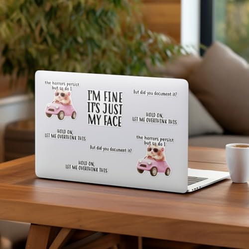 Image of Pack 9 Pcs Bookish Sarcastic Kindle Stickers for Water Bottles Laptops Phone Cases Helmets Adults Girls Boys Funny Sticker Waterproof Reusable Removable Small Vinyl Decals Bulk