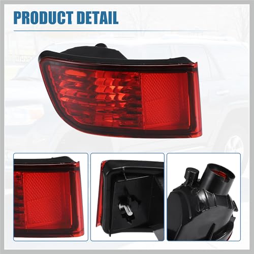 Image of Rear Left Side Bumper Reflector Light Lamp for Toyota 4Runner 2003-2005 Red Replacement Car Parts