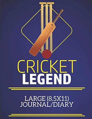 Cricket Legend Large (8.5x11) Journal/Diary: A fun note book, perfect for any sports fan who has everything else!