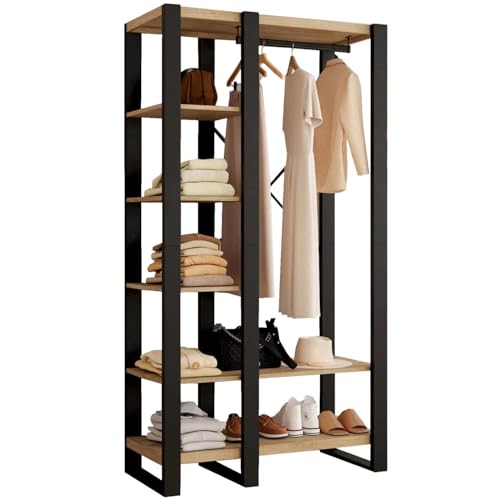 IDMarket - Armario armario estante ONYX madera y negro