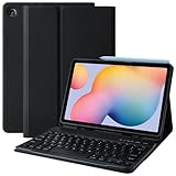 Tastatur Hülle für Samsung Galaxy Tab S6 Lite 10.4 2020 (SM-P610/P615), Keyboard Case mit Stifthalter und Magnetisch Abnehmbarer Deutscher Tastatur, Auto Sleep/Wake