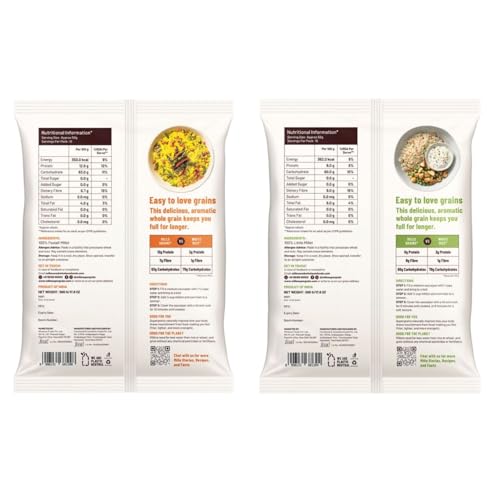Image of Mille Grains Combo | Foxtail, Little, Kodo and Barnyard Millet | Unpolished, Toasted, No Soaking Required | Ideal for Fasting | Rice Replacement | High Fibre and Plant Protein | Gluten Free | Cooks in 10 minutes, 500 g X 4