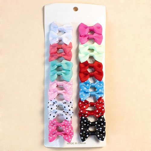 cuhair Haarschleifen für Hunde, klein, handgefertigt, Haar-Accessoires, Schleife, für Hunde, Katzen, Kätzchen, Kaninchen, Teddy, Pudel, Yorkshire, Malteser, Hundepflege-Zubehör, 24 Stück (E)