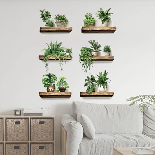 Set 6 Vinilos Decorativos Plantas Verdes 3D miniatura 5