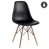  regalosMiguel - Packs Sillas Comedor - Pack 6 Sillas Tower Basic - Negro