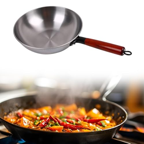 Wok de Hierro con Mango de Madera 34 cm miniatura 5