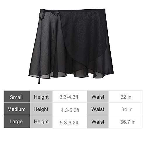 image for Sportingbodybuilding Ballet Wrap Skirt Chiffon Dance Skirt for Women &
