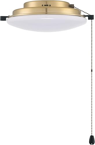 Craftmade - Kit de 1 luz universal para ventilador de techo en acabado de latón satinado con opción de temperatura de color LED regulable integrada