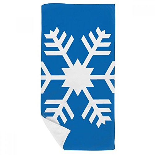 Serviette de bain bleu flocon de neige drap de toilette multicolor - 2