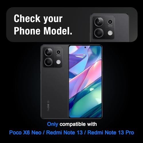 Image of Supershieldz NeoGuard HD+ Tempered Glass Screen Protector Guard for Poco X6 Neo, Redmi Note 13 and Redmi Note 13 Pro, 9H Hardness | Case-Friendly | Easy Installation Kit
