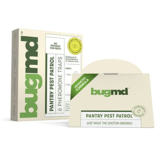 Bugmd Pantry Pest Patrol (6 Count) - Moth Traps For Kitchen, Pantry Moth Trap, Bug Trap, Moth Traps For House Pantry, Get Rid Of Pantry Moth, Kitchen Moth Trap Killer #TOP1