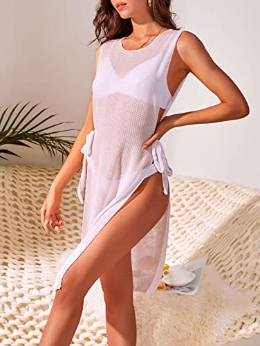 Zaful Women's Crochet Cover Ups For Swimwear Sexy Knitted Beach Sarong Hollow Out Swimsuit Cover Up Dress #TOP2