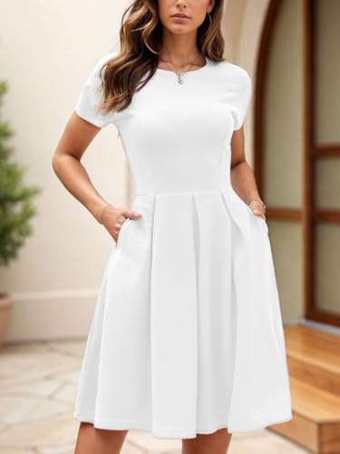 oxiuly Summer Dresses for Women 2024 Party Church Bridesmaid Graduation Dress with Pockets S2534