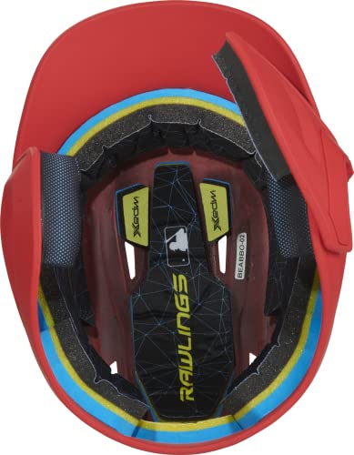 Rawlings 2022 Mach 1-Tone Matte Baseball Batting Helmet W/Rhb Adjext, Junior, Matte Scarlet #TOP6